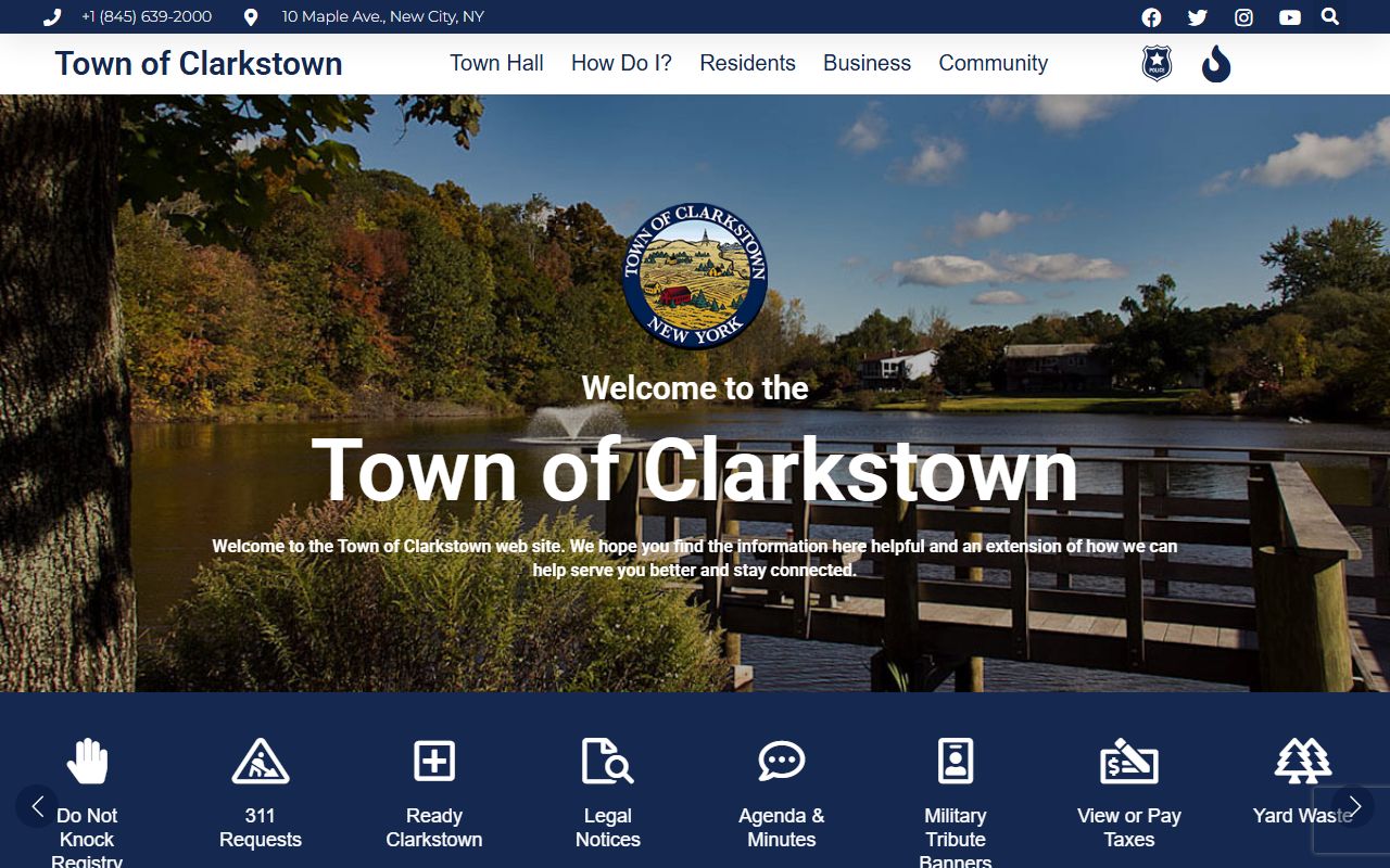 Clarkstown town government website for public records access