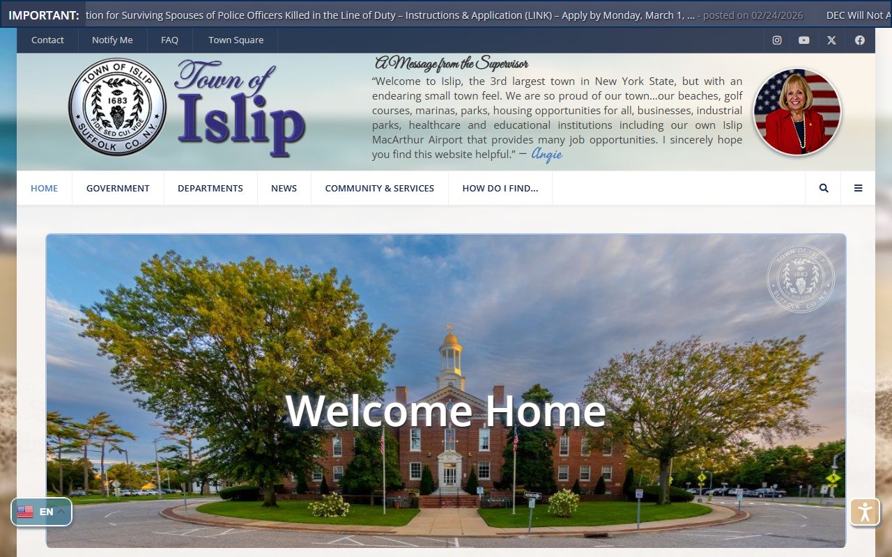 Islip town government website for arrest records and busted mugshots