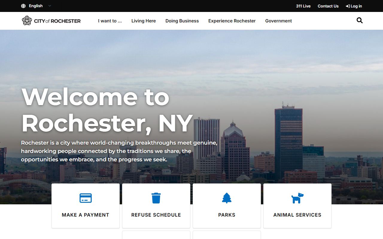 Rochester city government website for arrest records information