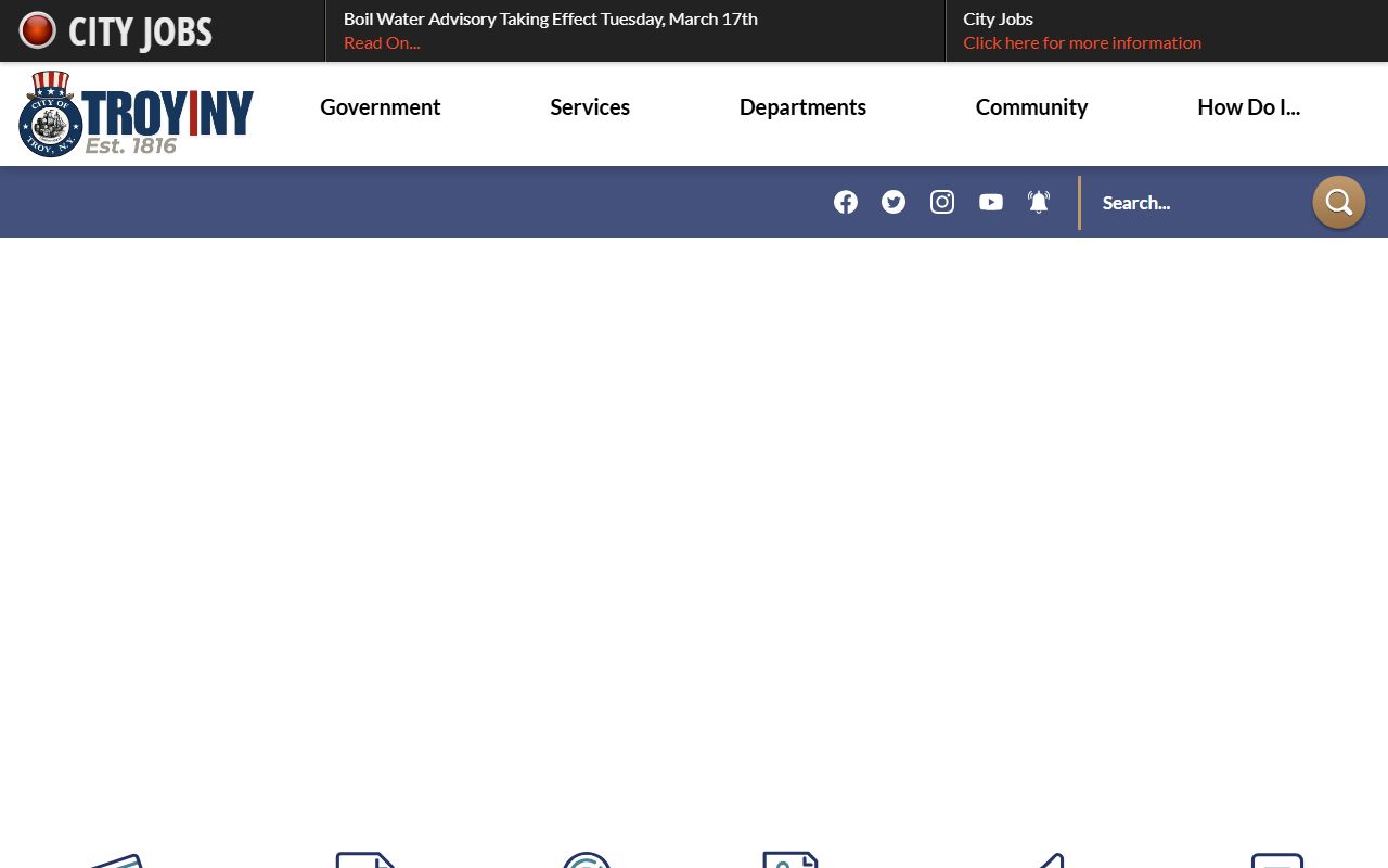 City of Troy government website for police and public safety information