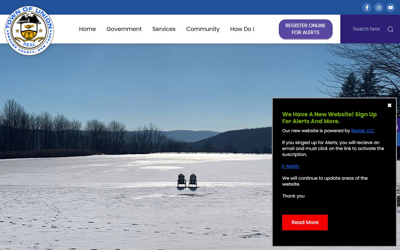 Town of Union government website for law enforcement and arrest records information