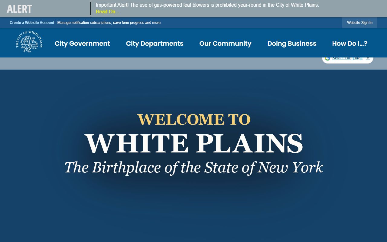 White Plains city government website for police arrest records and busted mugshots
