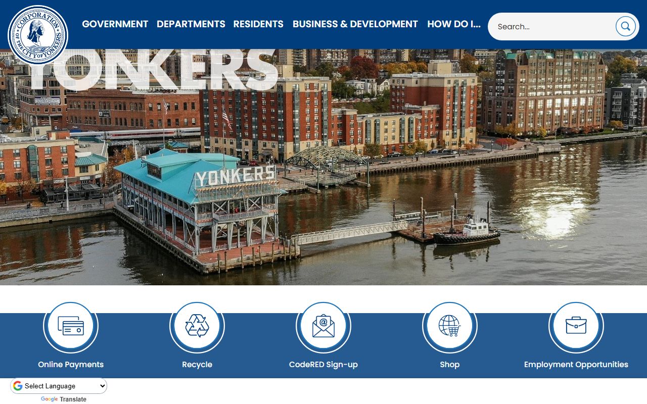 Yonkers city government website for arrest records information