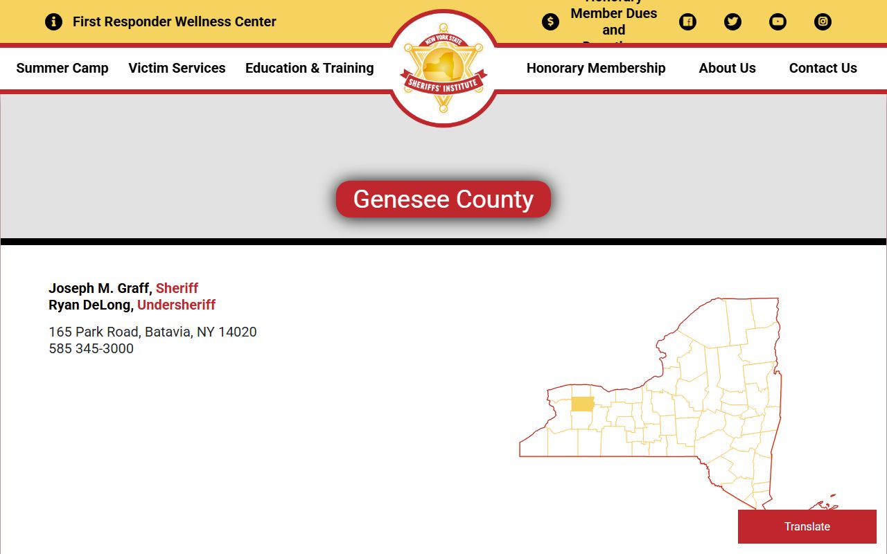Genesee County Sheriff information page for looking up busted mugshots and arrest records