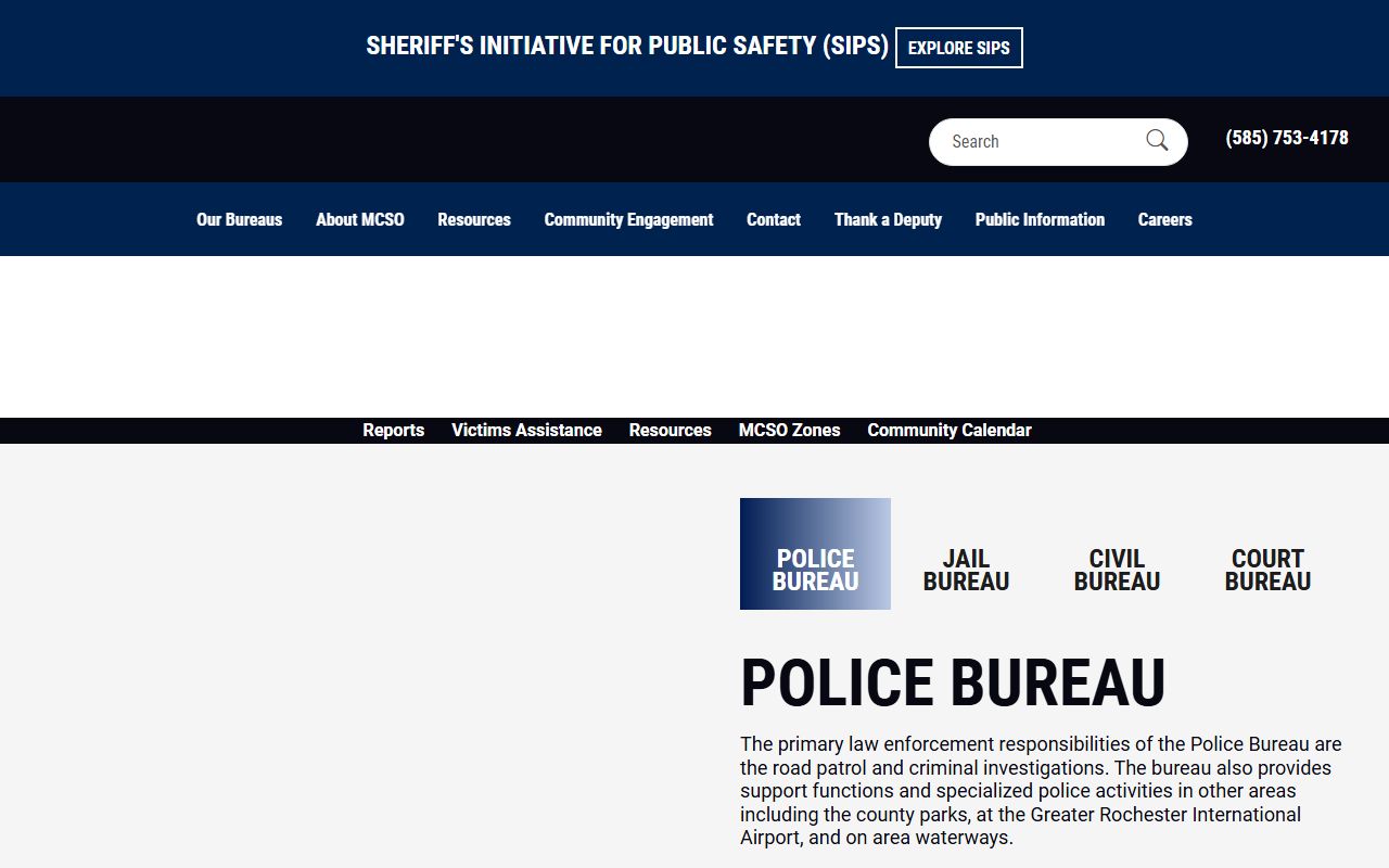 Monroe County Sheriff's Office website for Monroe County arrest records